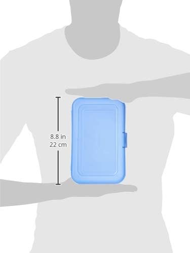 Amazon Basics Paquete de 4 Estuches Grandes para Lápices – Caja de lápices de plástico duradero para útiles escolares – Estuches de organización estudiantil multicolor para suministros de oficina