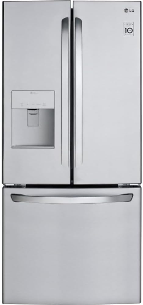 LG LFDS22520S - Frigorífico/congelador - Congelador inferior con puerta francesa y dispensador de agua - Ancho: 75,7 cm - Profundidad: 90,2 cm - Altura: 174 cm - 617,3 litros - Acero
