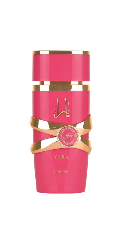 Lattafa Yara Candy - Vainilla, Frutal, Cítrico, Floral - Eau de Parfum Fragancia de Larga Duración para Mujeres, 3.40 Onzas / 100 ml