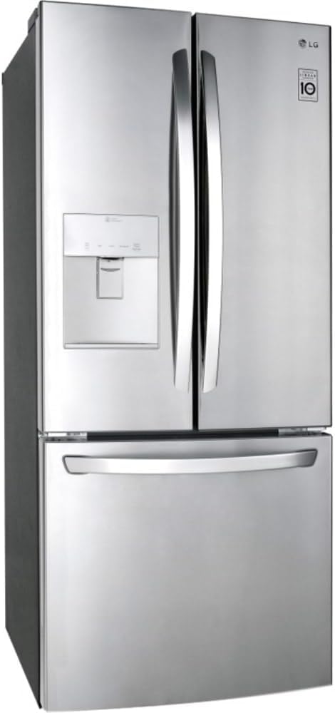 LG LFDS22520S - Refrigerador/Congelador - Congelador inferior de puerta francesa con dispensador de agua - Ancho: 29.8 in - Profundidad: 35.5 in - Altura: 68.5 in - 21.8 pies cúbicos - Acero