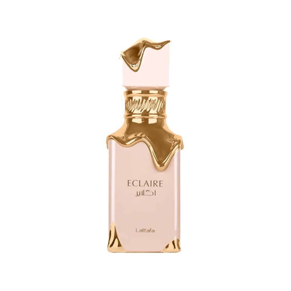 Lattafa Eclair - Vainilla, Caramelo, Dulce, Floral - Eau de Parfum Fragancia de Larga Duración para Mujeres, 3.40 Onzas / 100 ml | Fragancia de larga duración, 3.40 onzas / 3.4 fl oz / 100 ml