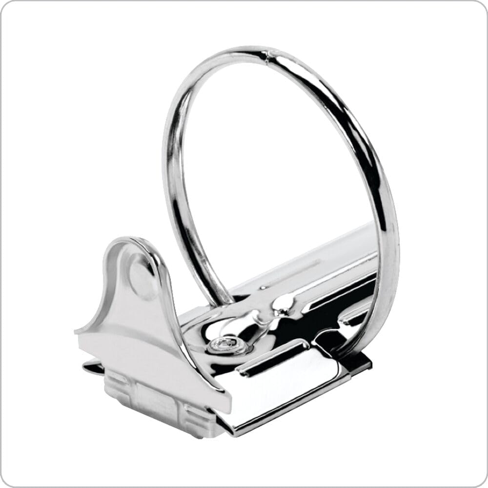 Cardinal Carpetas económicas de 3 anillas, 1 pulgada, anillos redondos, capacidad para 225 hojas, vista de presentación ClearVue, antiadherente, blanco, caja de 12 (90621)