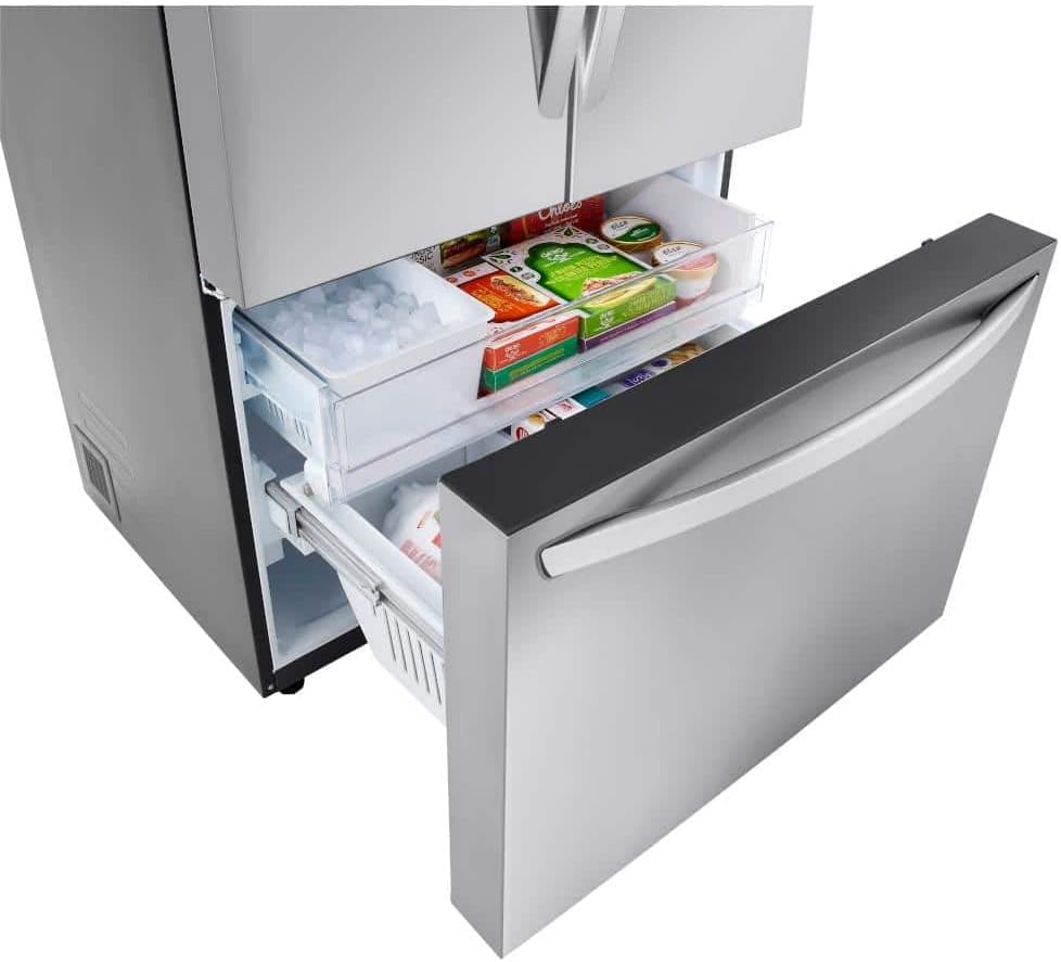 LG LRFLC2706S - Refrigerador inteligente de puerta francesa de 27 pies cúbicos en acero inoxidable