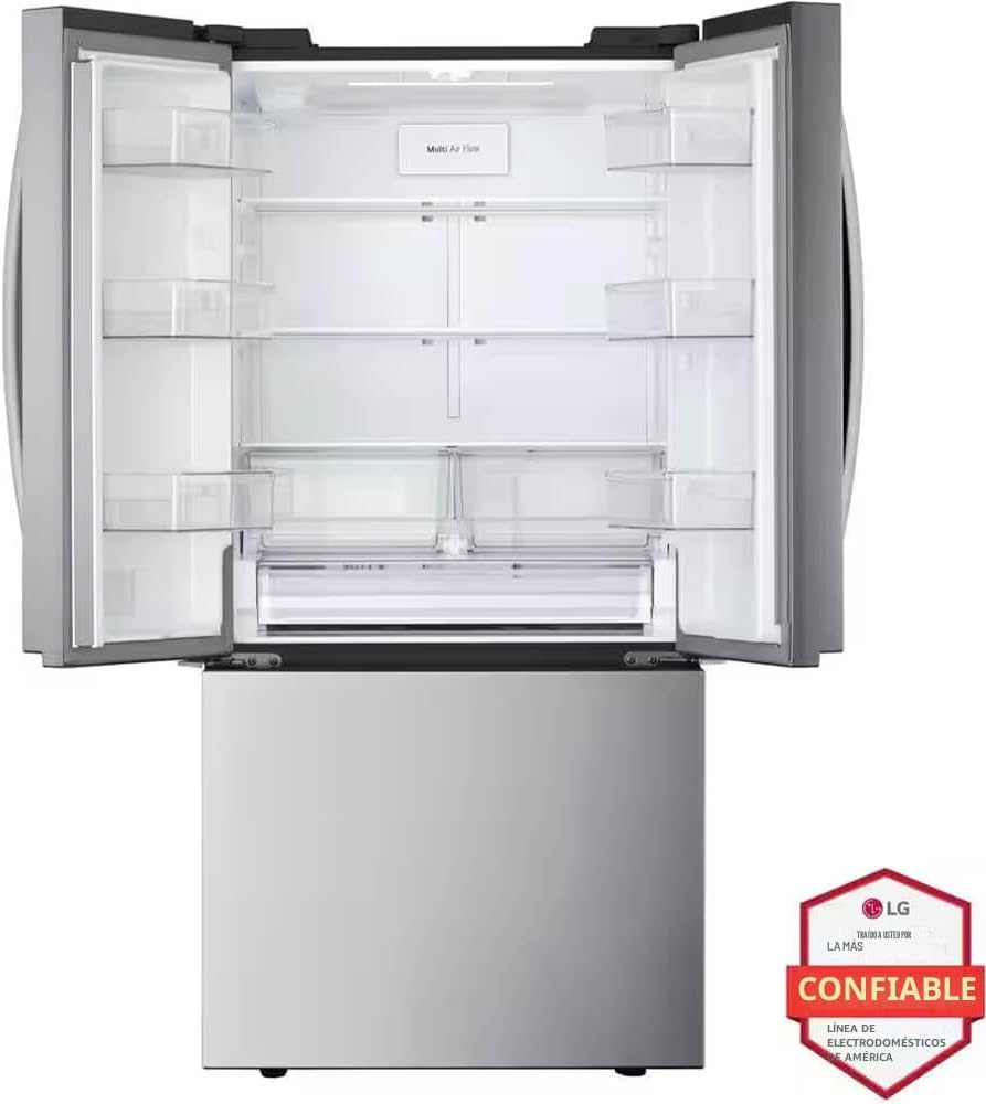 LG LF21G6200S Refrigerador de puerta francesa de 3 puertas con profundidad de mostrador, de 21 pies cúbicos, de acero inoxidable