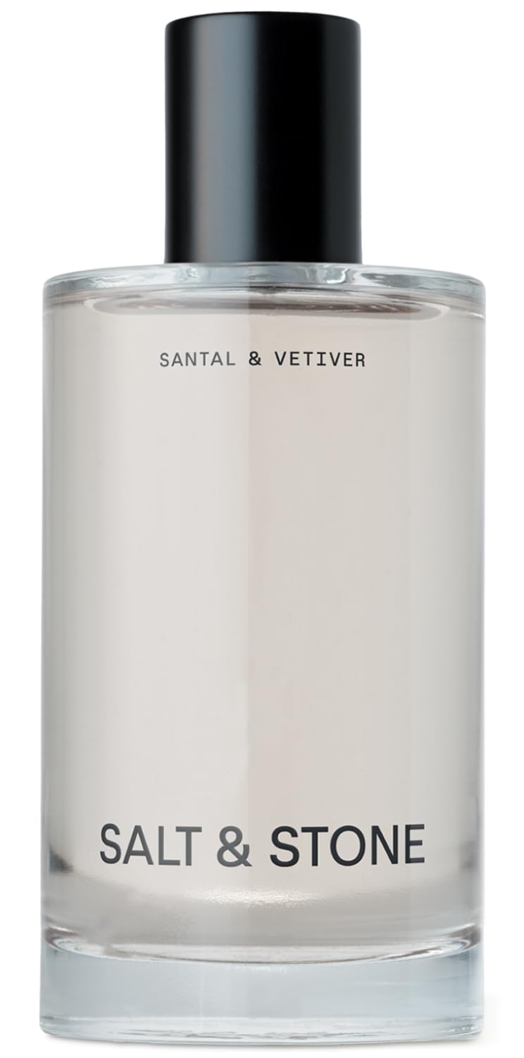 Salt & Stone Neblina Corporal, Aroma de Sándalo y Vetiver, Spray para Cabello y Cuerpo Infundido con Cuidado de la Piel para Mujeres y Hombres, Fragancia Hidratante con Glicerina y Algas Rojas, Vegano | Spray corporal perfumado cálido y amaderado, fraganc