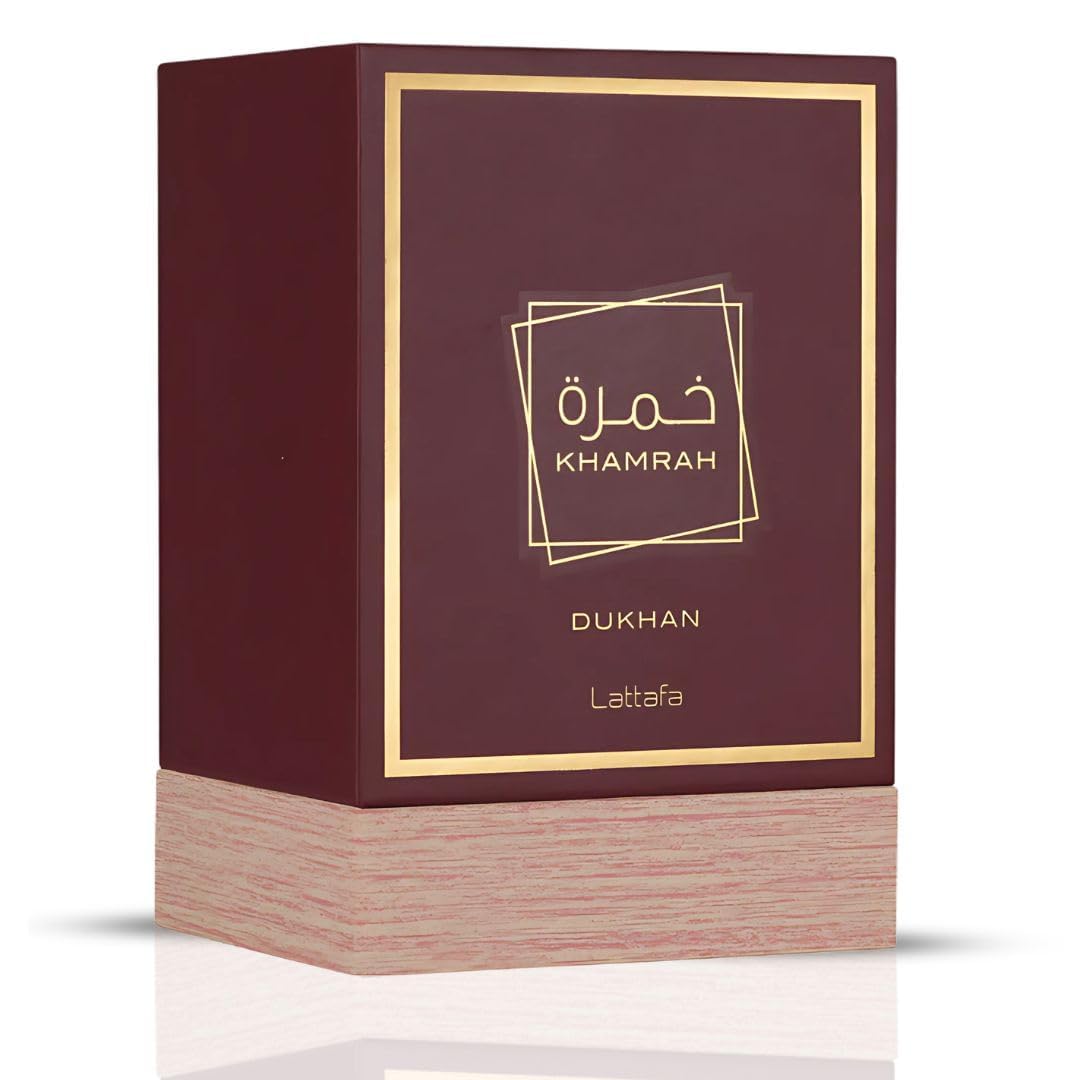 Lattafa Khamrah - Vainilla, picante cálido, ámbar, canela - Perfume Eau de Parfum de larga duración para unisex, 3.40 onzas / 100 ml | Fragancia unisex de larga duración, 3.40 onzas / 100 unisex, fragancia de larga duración, 3.40 onzas / 3.4 fl oz