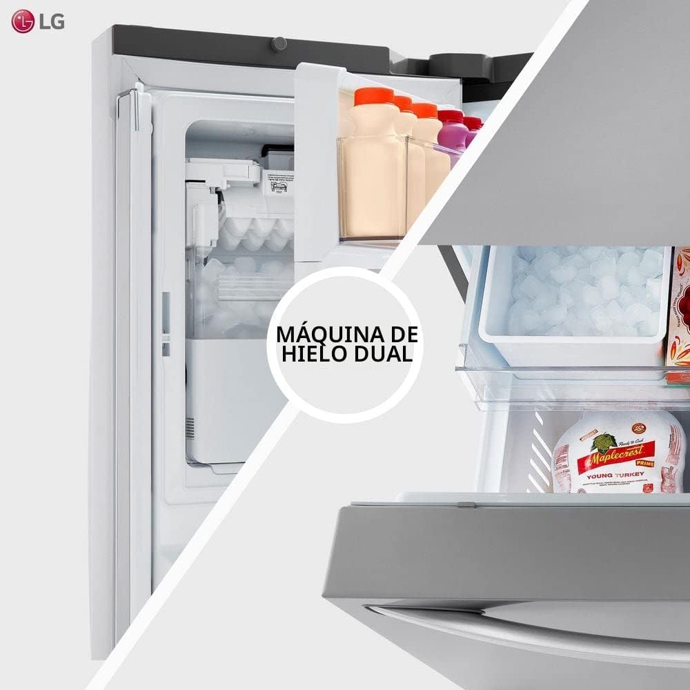 LG LRFLC2706S - Refrigerador inteligente de puerta francesa de 27 pies cúbicos en acero inoxidable