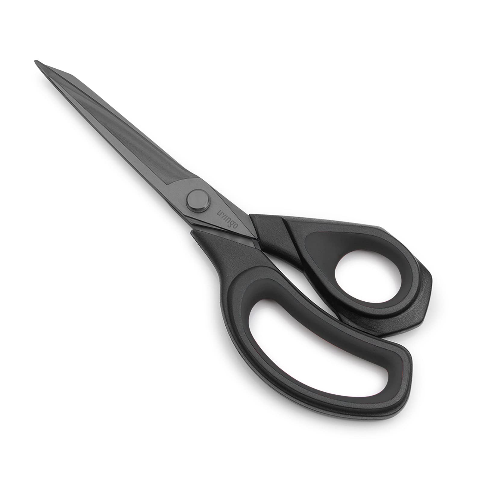 LIVINGO - Tijeras de sastre premium de alta resistencia con revestimiento de titanio multiusos, de acero inoxidable forjado, para costura, tela, cuero, sastrería, agarre cómodo, tijeras profesionales | Hoja de acero inoxidable forjado recubierto de titani