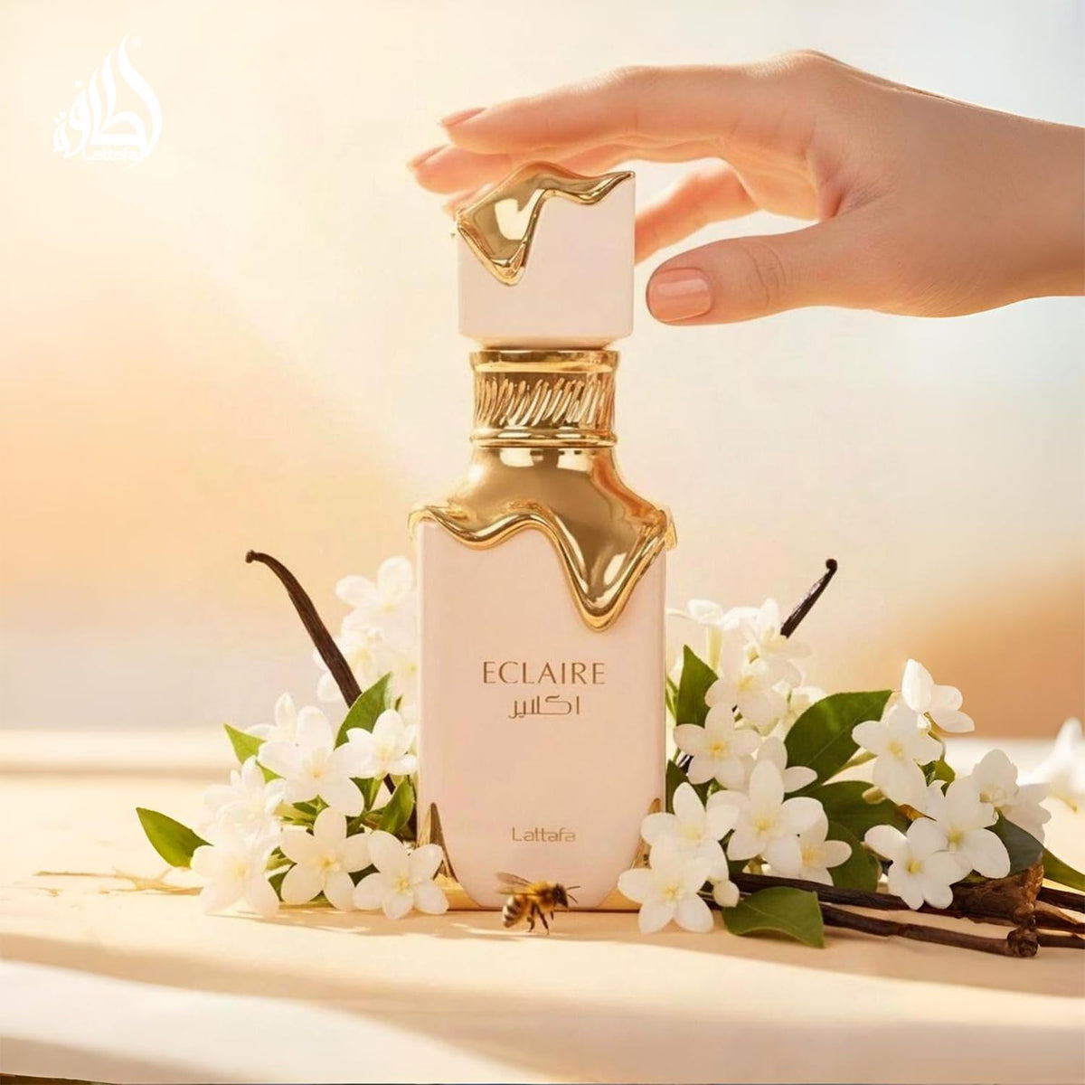 Lattafa Eclair - Vainilla, Caramelo, Dulce, Floral - Eau de Parfum Fragancia de Larga Duración para Mujeres, 3.40 Onzas / 100 ml | Fragancia de larga duración, 3.40 onzas / 3.4 fl oz / 100 ml