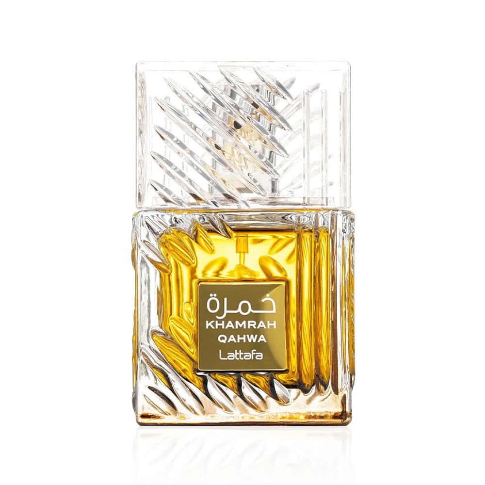 Lattafa Khamrah - Vainilla, picante cálido, ámbar, canela - Perfume Eau de Parfum de larga duración para unisex, 3.40 onzas / 100 ml | Fragancia unisex de larga duración, 3.40 onzas / 100 unisex, fragancia de larga duración, 3.40 onzas / 3.4 fl oz