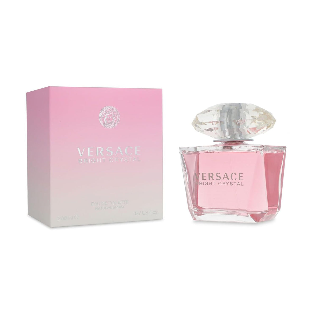 Versace Bright Crystal by Versace - Eau de Toilette en espray para mujer, 6.7 onzas
