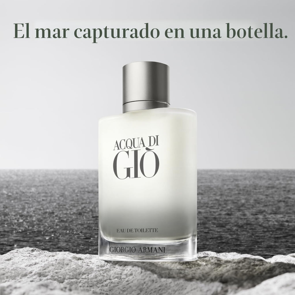Armani Beauty - Acqua di Giò - Eau de Toilette - Colonia para Hombre - Fragancia de larga duración con notas de bergamota, jazmín, almizcle blanco, pachulí y madera de cedro | Fragrance with Bergamot, Marine Notes & Cedarwood - Long Lasting Clean & Citrus