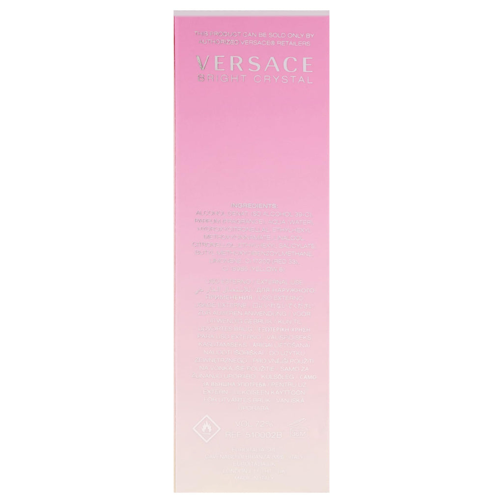 Versace Bright Crystal by Versace - Eau de Toilette en espray para mujer, 6.7 onzas