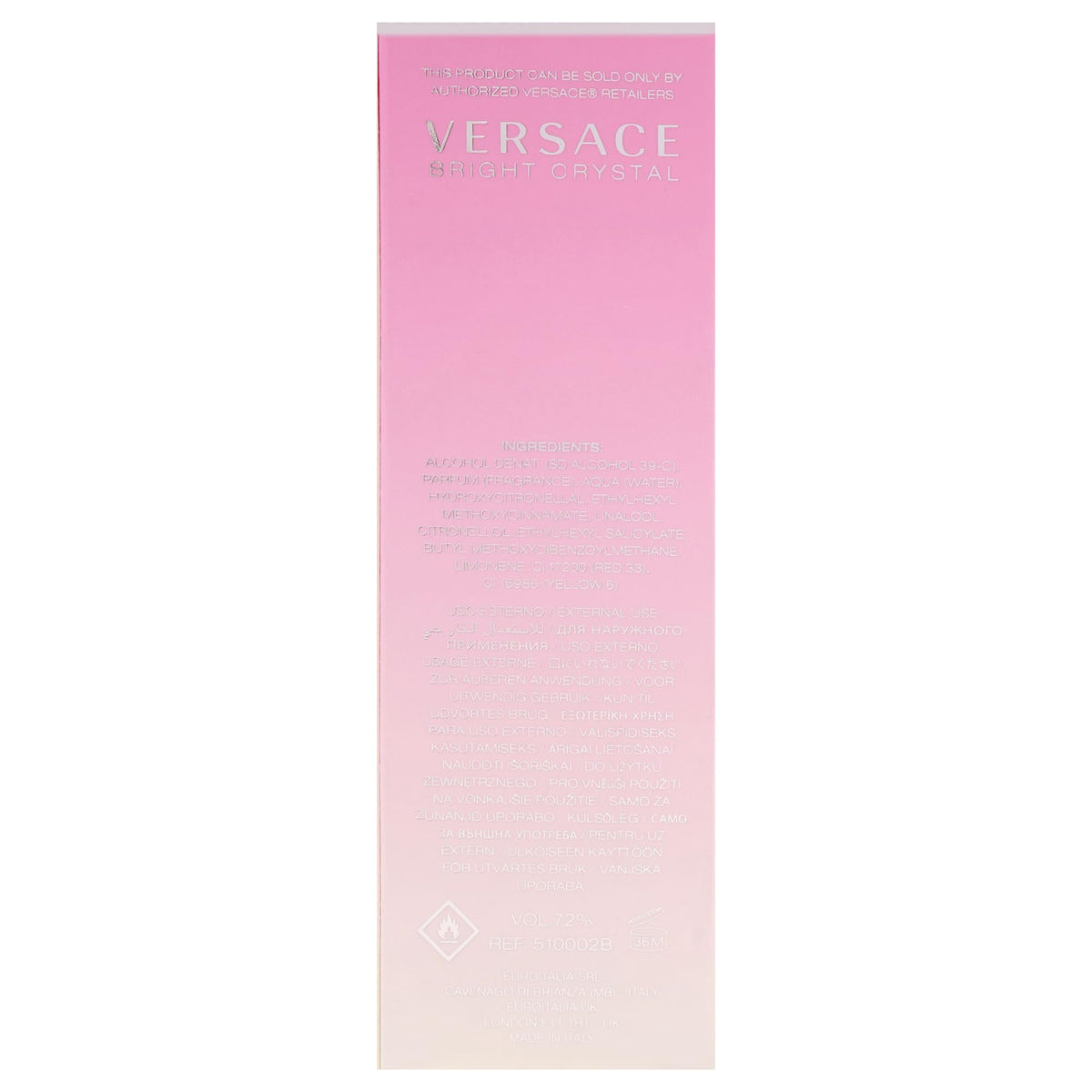 Versace Bright Crystal by Versace - Eau de Toilette en espray para mujer, 6.7 onzas