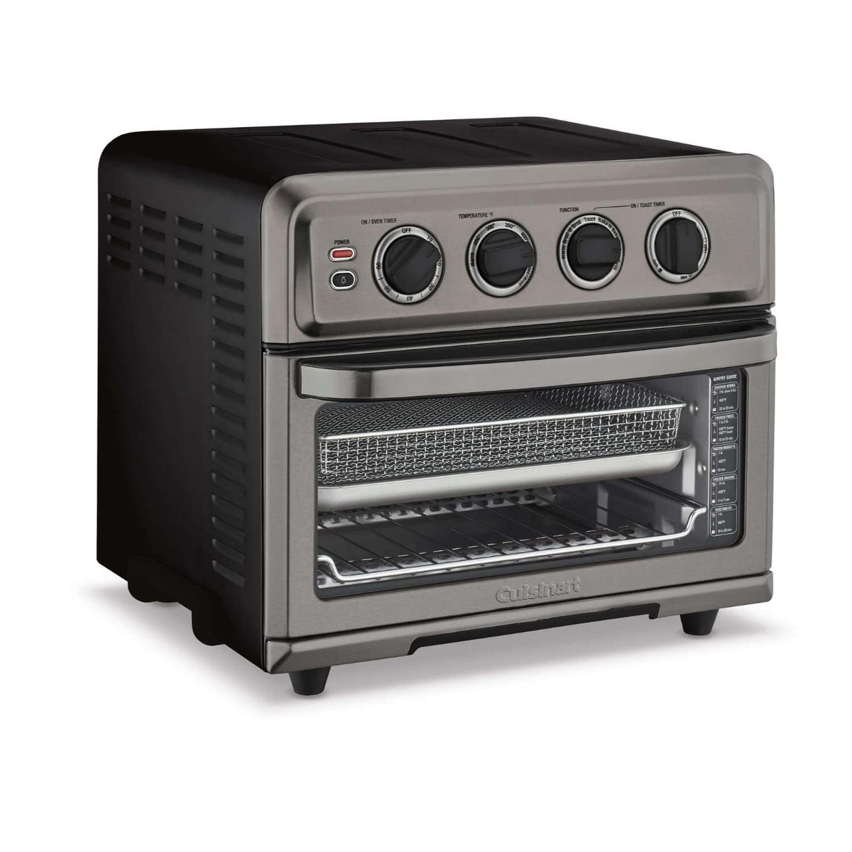 Cuisinart Air Fryer Toaster Oven, 1800W, 8-in-1 with Air Fry, Convection, Broil & Warm, 0.6 Cubic Feet, 60-Minute Timer, TOA-70NAS, Stainless Steel | 1800W power, 0.6 cu. ft. capacity, convection, broil and warm modes, 60-minute timer