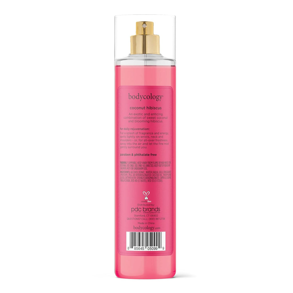 Bodycology Bruma corporal de fragancia de larga duración, Flor de cerezo, 8 fl oz