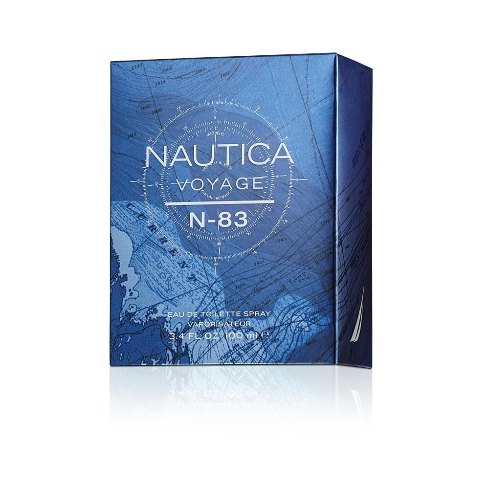 Nautica Voyage Eau de Toilette para hombre, 6.7 fl oz (200 ml) | Paquete de 1, notas de manzana, madera de cedro, loto de agua, almizcle, larga duración, fragancia diaria