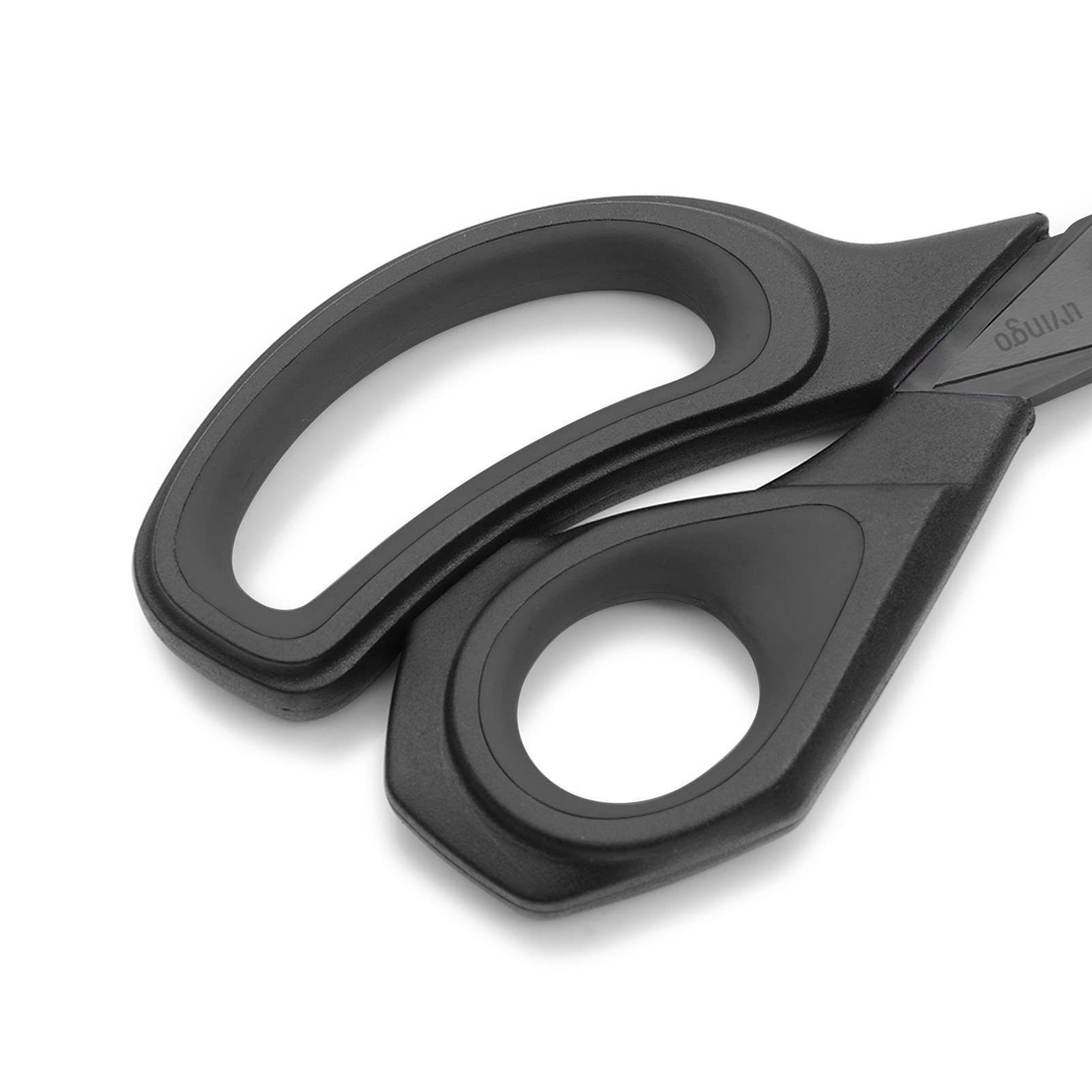 LIVINGO - Tijeras de sastre premium de alta resistencia con revestimiento de titanio multiusos, de acero inoxidable forjado, para costura, tela, cuero, sastrería, agarre cómodo, tijeras profesionales | Hoja de acero inoxidable forjado recubierto de titani
