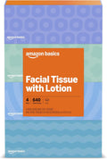 Amazon Basics Pañuelos faciales, 2 capas, 160 pañuelos por caja, 4 cajas (640 en total) (anteriormente Solimo)