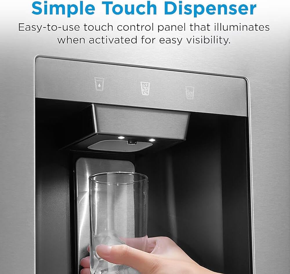 Midea MRF29D6AST - Smart refrigerator, 29.3 cu. ft., French 3-door, stainless steel