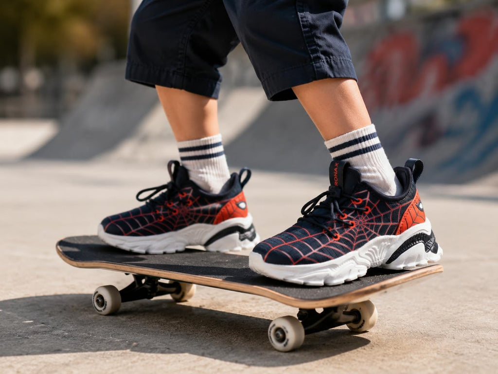 BRONAX Zapatos de tenis para niños pequeños/grandes | Zapatillas cómodas y ligeras para niños | Sin cordones, parte superior de malla transpirable, suave, cómodo, zapatos para niños, caminar, uso diario, deportes, correr