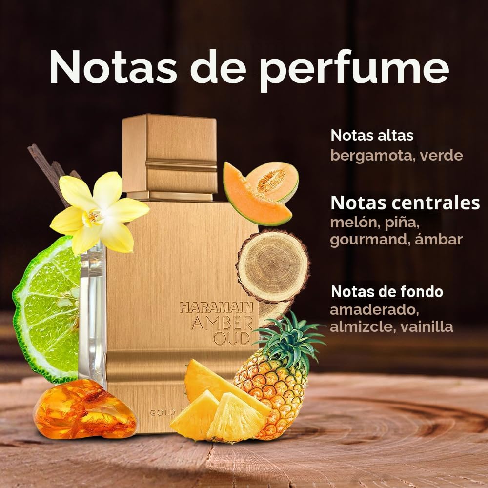 Al Haramain Amber Oud Gold Edition – Perfume árabe unisex para mujeres y hombres – Ámbar de larga duración – 2 onzas