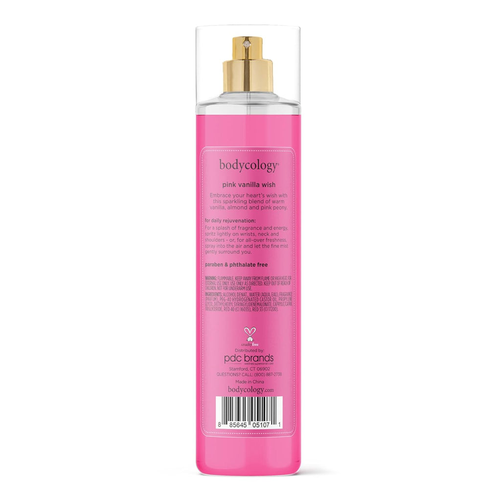 Bodycology Bruma corporal de fragancia de larga duración, Flor de cerezo, 8 fl oz