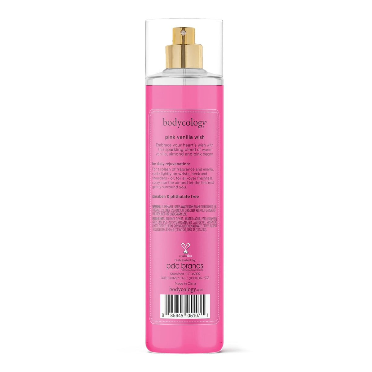 Bodycology Bruma corporal de fragancia de larga duración, Flor de cerezo, 8 fl oz