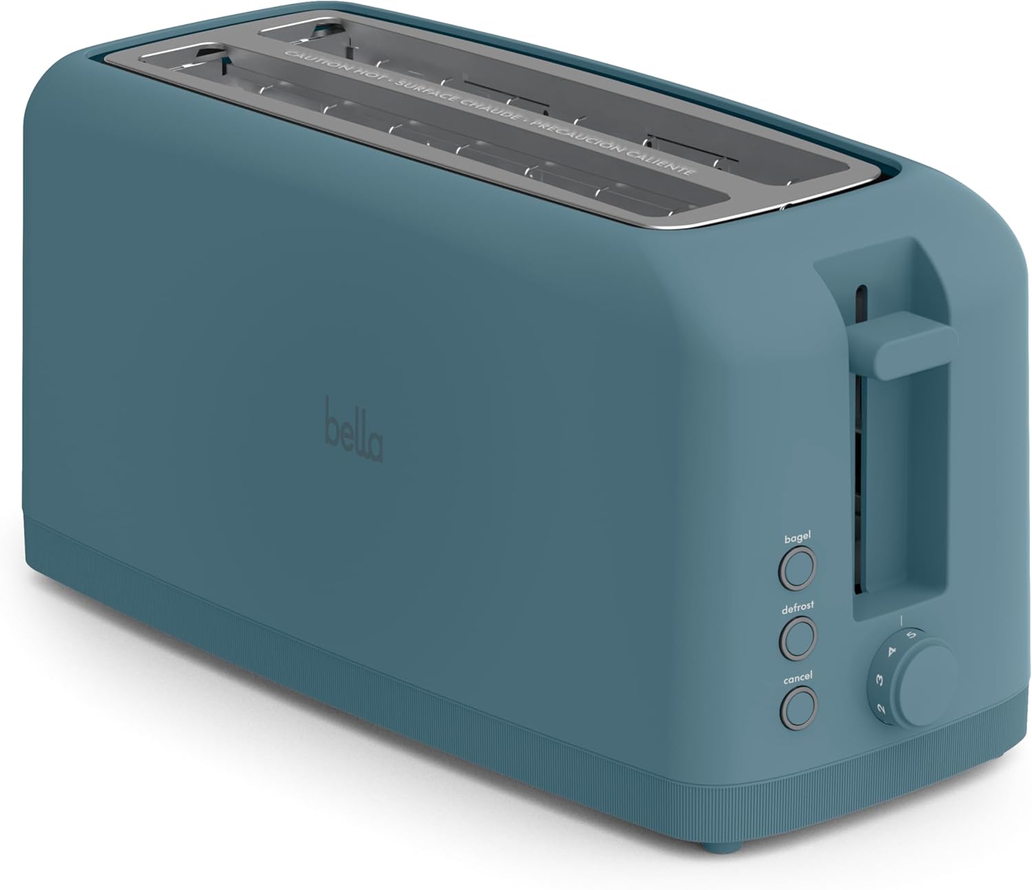 bella Tostadora delgada de 2 rebanadas, utensilios de cocina Fits-anywhere™, control de tostado de 6 ajustes con botones de recalentamiento y cancelación, se adapta a pan de masa madre, ranura de 10