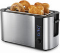 Elite Gourmet | Extra-Wide Slots Fit Bagels, Sourdough & Texas Toast, 6 Browning Settings, Reheat, Defrost & Cancel, Built-In Warming Rack
