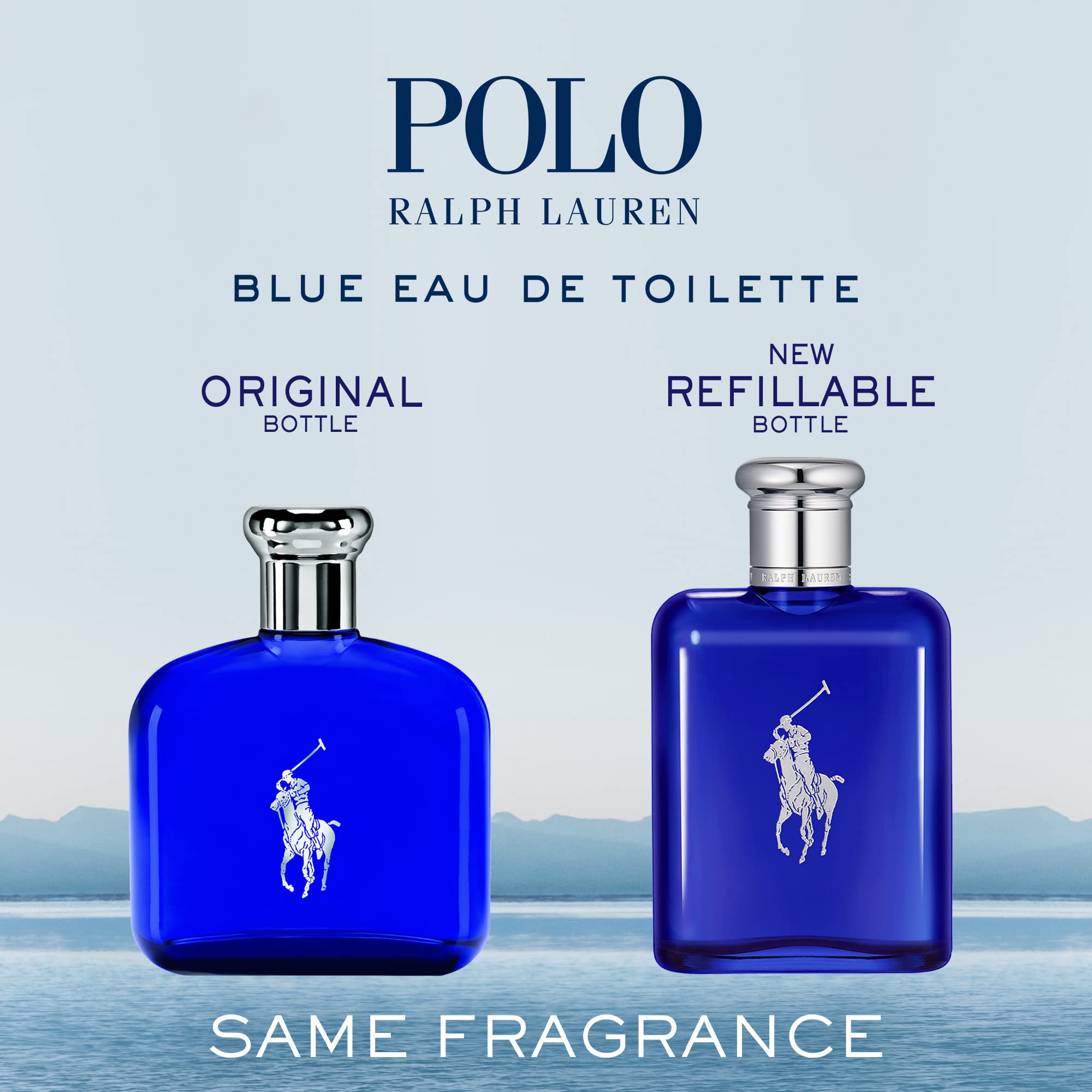 Ralph Lauren - Polo Blue - Parfum - Colonia Hombre - Acuático y Fresco - Con Cítricos, Roble y Vetiver - Fragancia Intensa | Fragrance with Fresh Melon, Cool Sage & Smooth Suede - Long Lasting - Classic Mens Scent Perfect for Everyday Wear