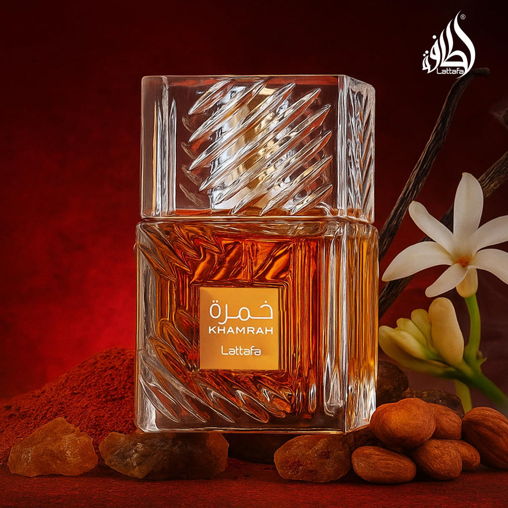 Lattafa Khamrah - Vainilla, picante cálido, ámbar, canela - Perfume Eau de Parfum de larga duración para unisex, 3.40 onzas / 100 ml | Fragancia unisex de larga duración, 3.40 onzas / 100 unisex, fragancia de larga duración, 3.40 onzas / 3.4 fl oz