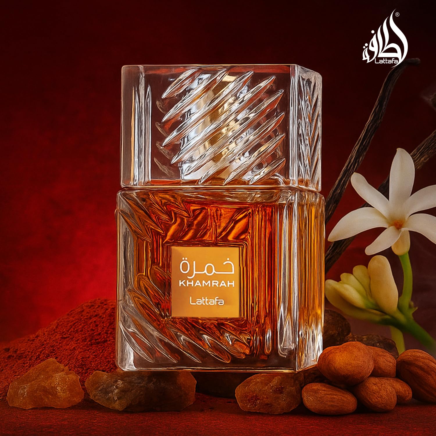 Lattafa Khamrah - Vainilla, picante cálido, ámbar, canela - Perfume Eau de Parfum de larga duración para unisex, 3.40 onzas / 100 ml | Fragancia unisex de larga duración, 3.40 onzas / 100 unisex, fragancia de larga duración, 3.40 onzas / 3.4 fl oz