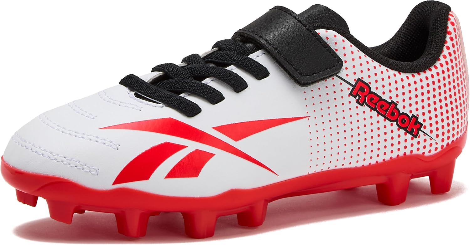 Reebok Strike MG - Botines de fútbol para niños y niñas, zapatos de fútbol con cordones o cierre de , interior o exterior para césped o césped