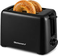 Elite Gourmet ECT1027B - Tostadora Cool Touch con 6 ajustes de temperatura y ranuras extra anchas de 1.25 pulgadas para bagels, gofres, panes especiales, hojaldre, aperitivos, certificado ETL, 2 | 6 niveles de dorado, se adapta a bagels y pan grueso, func