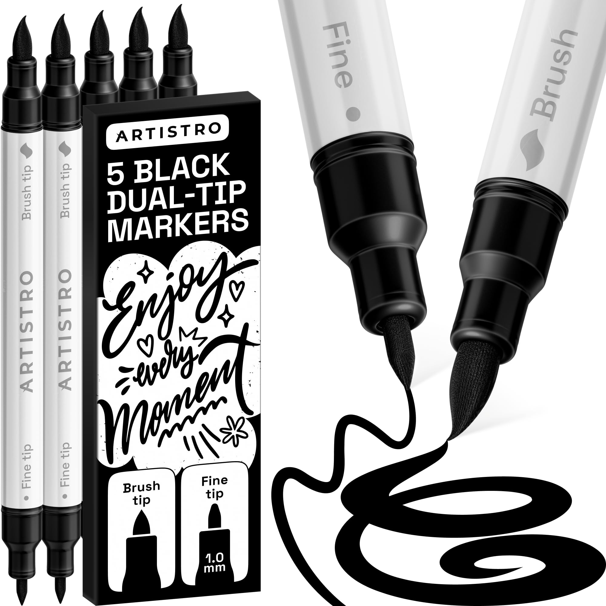 ARTISTRO 36 rotuladores de pintura acrílica de doble punta para dibujo | For Fabric, Rock, Glass, Wood, & Molds, Arts & Crafts Gift for Adults, Teens, & Kids, Classroom Must Haves & School Supplies