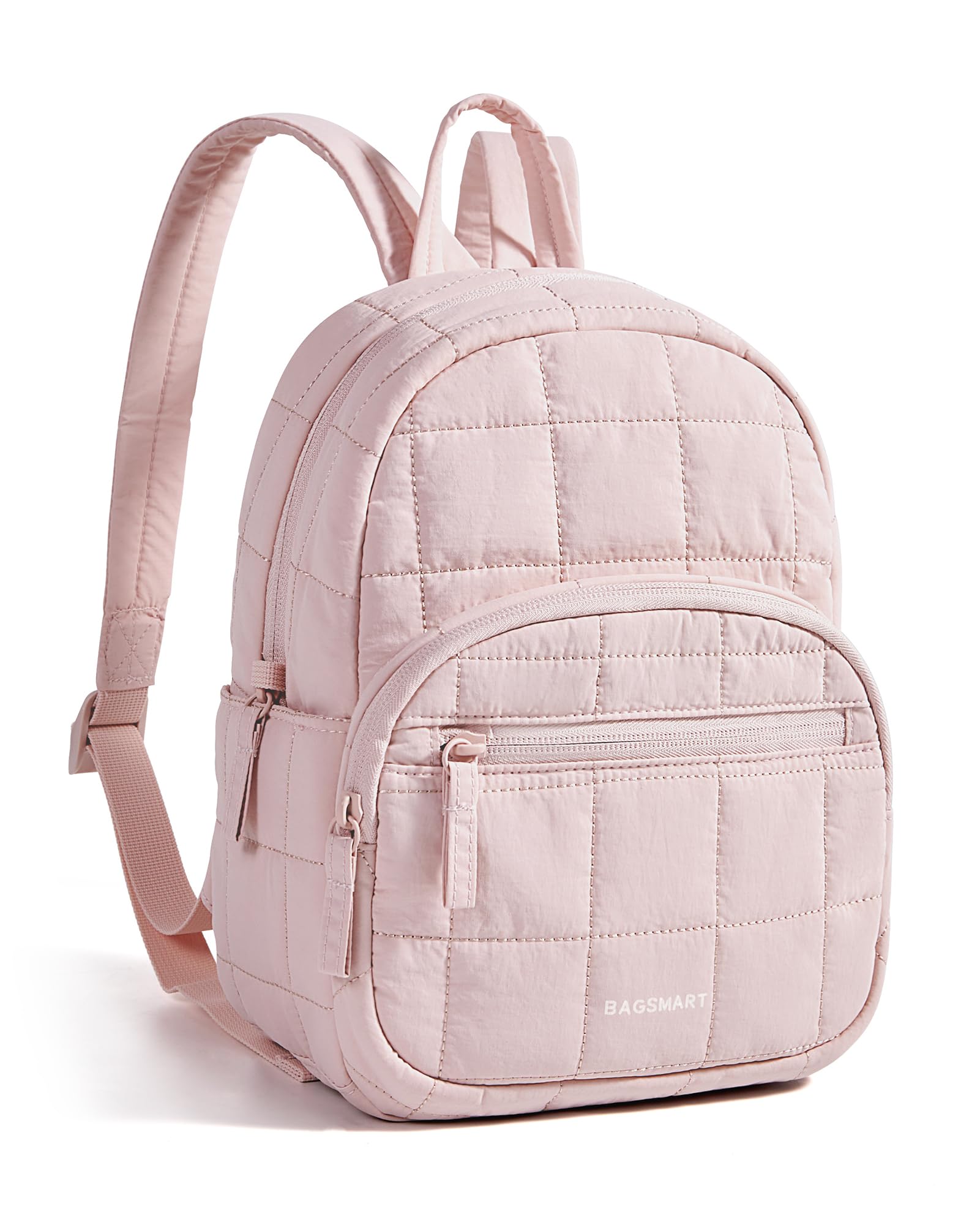 BAGSMART - Mochila de viaje para mujer, mochila universitaria para laptop de 15.6 pulgadas, color negro | Fits 15.6" Laptop, Personal Carry-on Size with Trolley Sleeve, Quilted Style for College Nurse Teacher, Water-Resistant