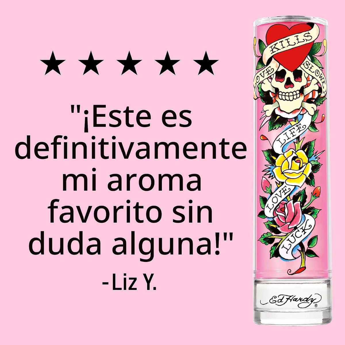 Christian Audigier Ed Hardy - Perfume para mujer, 3.4 fl. oz. EDP Spray | Eau de Parfum para mujer. Perfume con cálidas notas ámbar y un aroma duradero.