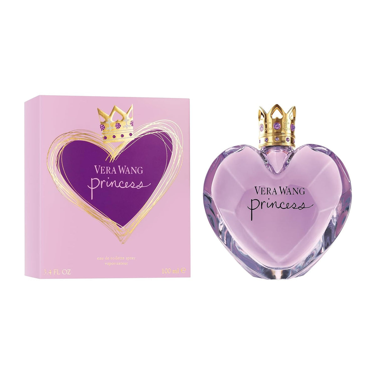 Vera Wang Princess Eau de Toilette 100 ml (Paquete de 1), Notas de Manzana, Guayaba y Vainilla, Fragancia para Mujer, de Larga Duración, Fragancia para Todos los Días, Tamaño de Viaje | Notas de manzana, quava y vainilla, de larga duración, fragancia diar