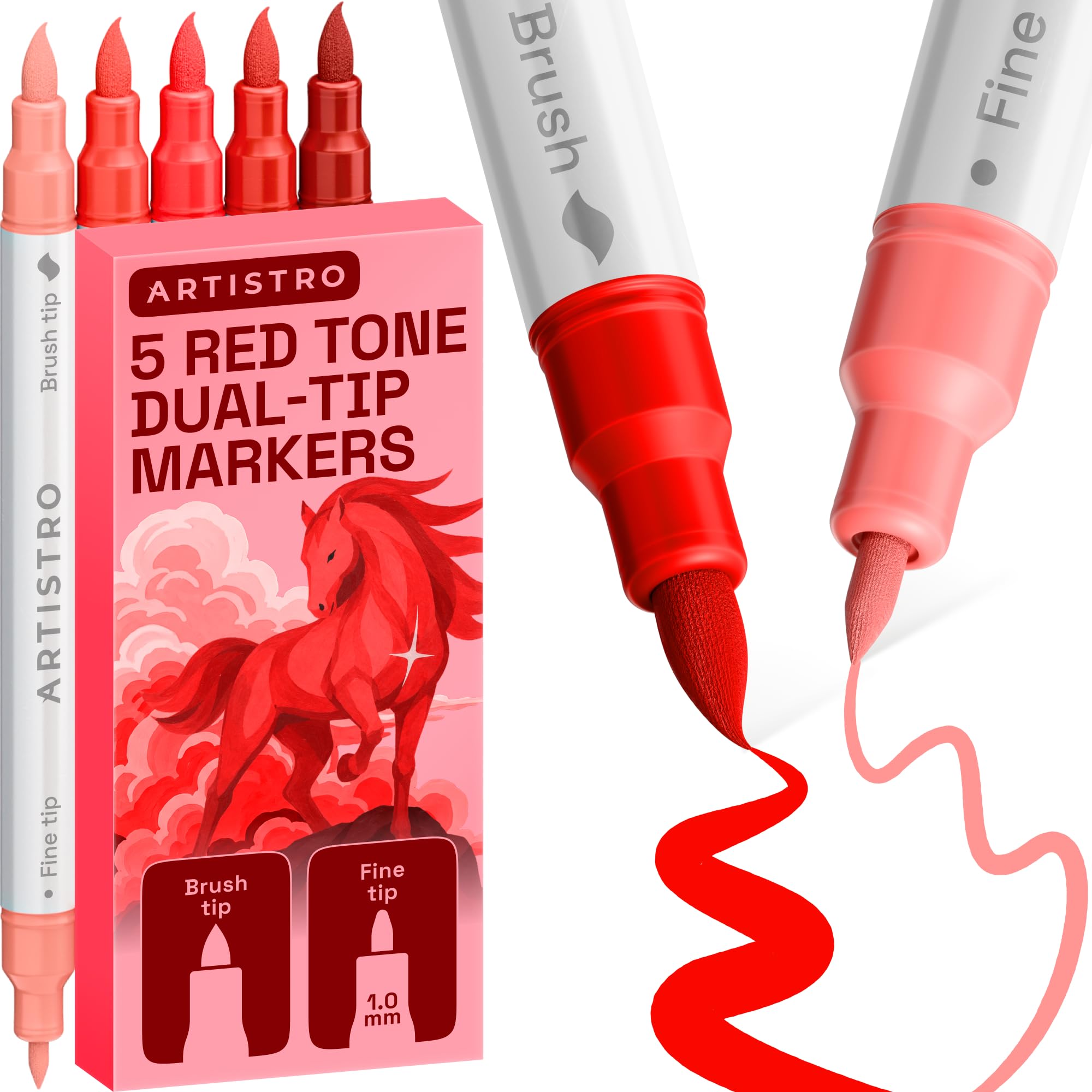 ARTISTRO 36 rotuladores de pintura acrílica de doble punta para dibujo | For Fabric, Rock, Glass, Wood, & Molds, Arts & Crafts Gift for Adults, Teens, & Kids, Classroom Must Haves & School Supplies