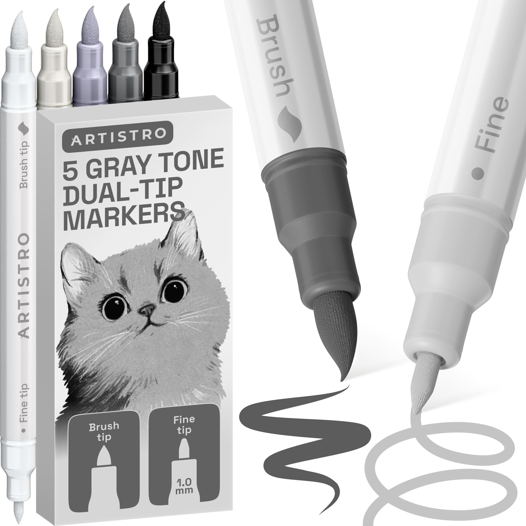 ARTISTRO 36 rotuladores de pintura acrílica de doble punta para dibujo | For Fabric, Rock, Glass, Wood, & Molds, Arts & Crafts Gift for Adults, Teens, & Kids, Classroom Must Haves & School Supplies
