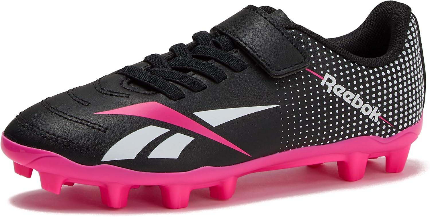 Reebok Strike MG - Botines de fútbol para niños y niñas, zapatos de fútbol con cordones o cierre de , interior o exterior para césped o césped