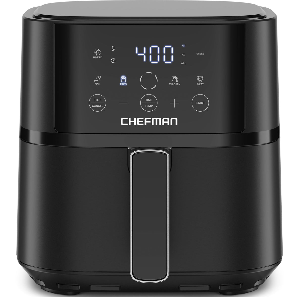 Chefman Air Fryer – 4 QT Compact Airfryer for Quick & Easy Meals, Features Hi-Fry Technology for Extra Crisp, Easy-View Window, Touch Controls with 4 Presets, Nonstick & Dishwasher Safe Basket - Black