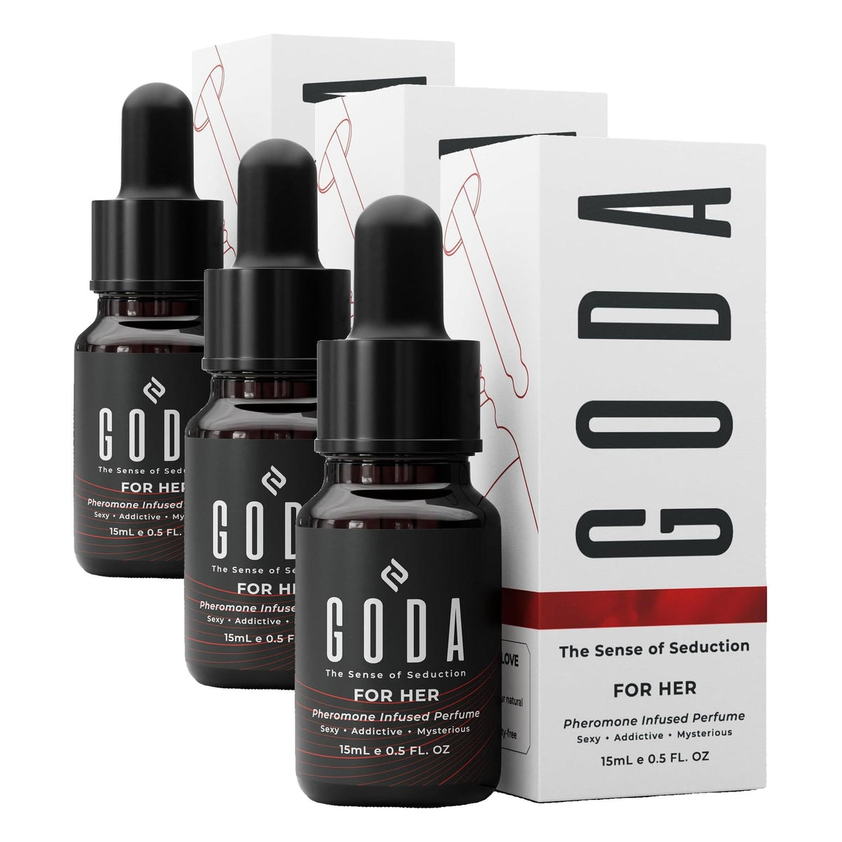GODA Perfume de feromonas para mujer – The Original – Fragancias de larga duración con jazmín y rosa, vegano y libre de crueldad – 0.5 fl oz/0.50 fl. oz