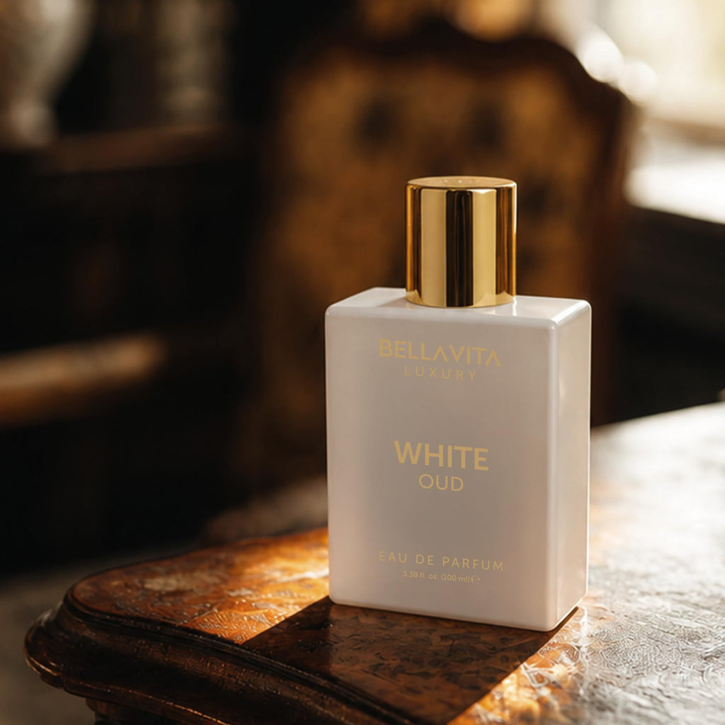 BellaVita Luxury Honey Oud Eau de Parfum (3.4 onzas líquidas) | Pachulí, vainilla, bergamota, floral y picante + fabricado con aceites esenciales limpios y veganos + libre de crueldad animal | | Perfume unisex con perfume Honey Oud de larga duración, perf