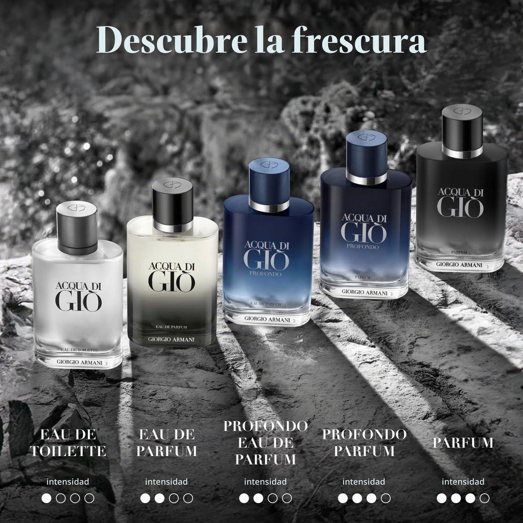 Armani Beauty - Acqua di Giò - Eau de Toilette - Colonia para Hombre - Fragancia de larga duración con notas de bergamota, jazmín, almizcle blanco, pachulí y madera de cedro | Fragrance with Bergamot, Marine Notes & Cedarwood - Long Lasting Clean & Citrus