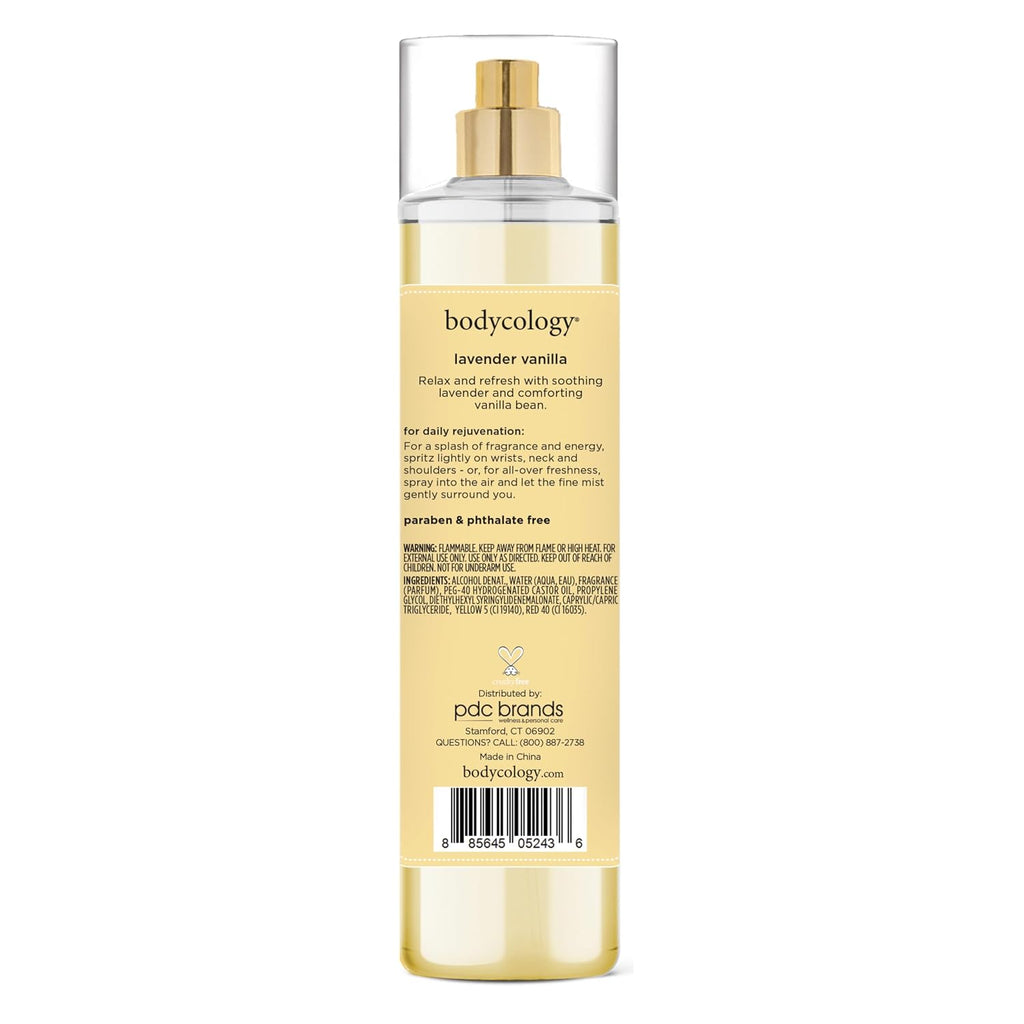 Bodycology Bruma corporal de fragancia de larga duración, Flor de cerezo, 8 fl oz