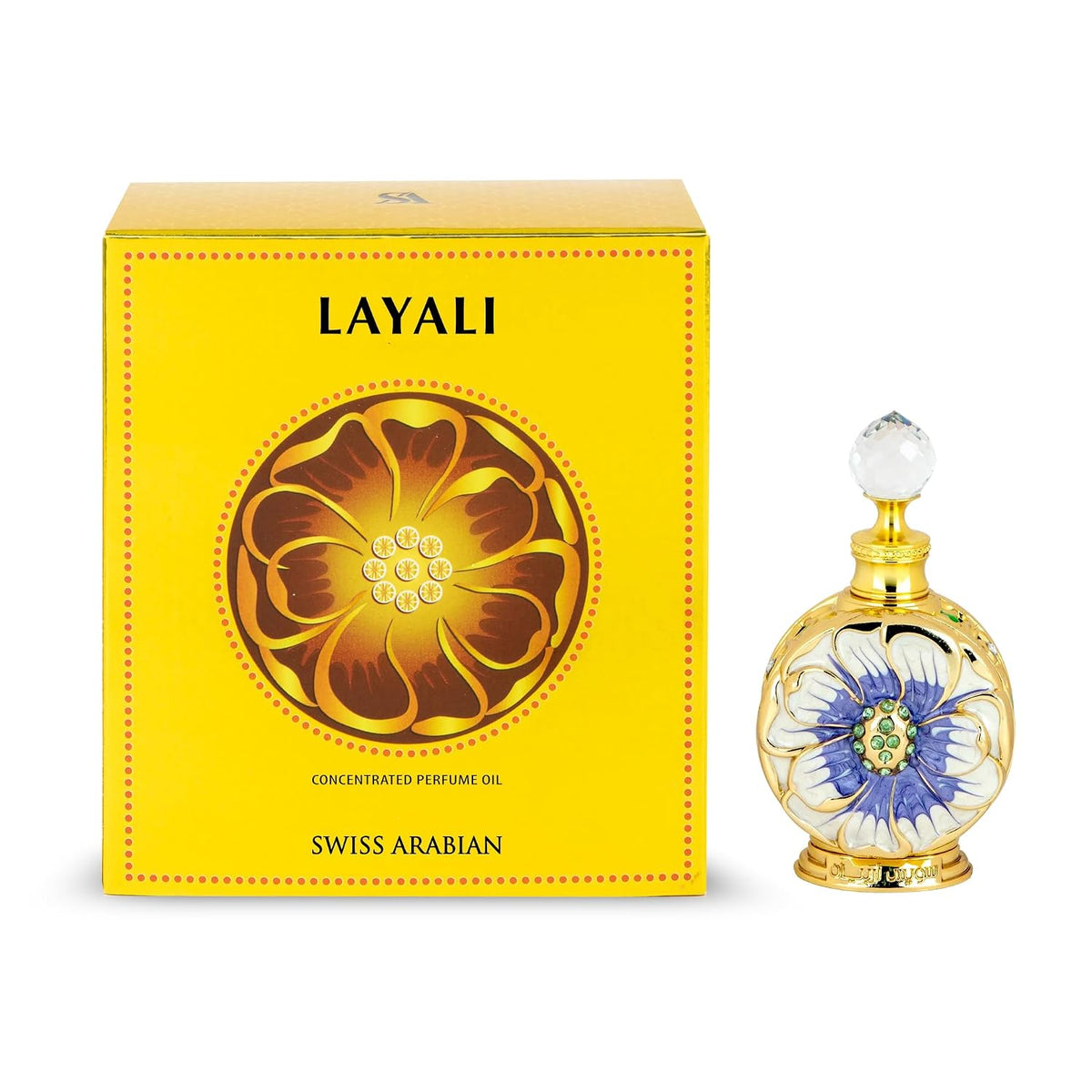 Swiss Arabian Layali Rouge – Productos de lujo de Dubai – Fragancia de aceite de perfume personal de larga duración – Un aroma seductor – 0.5 onzas