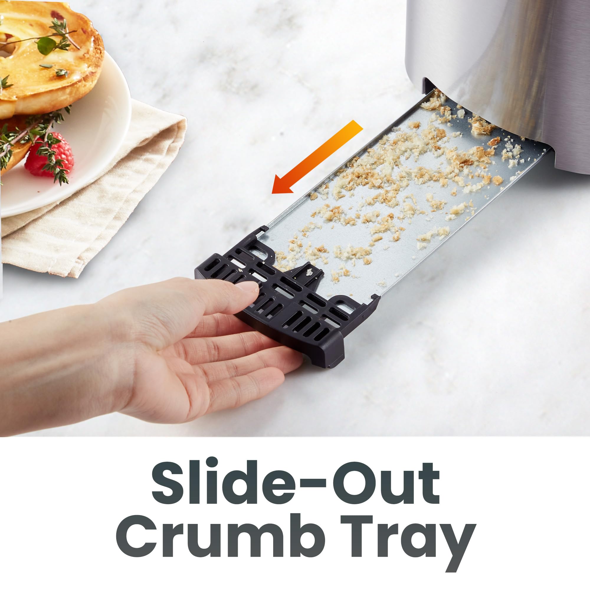 Elite Gourmet | Extra-Wide Slots Fit Bagels, Sourdough & Texas Toast, 6 Browning Settings, Reheat, Defrost & Cancel, Built-In Warming Rack