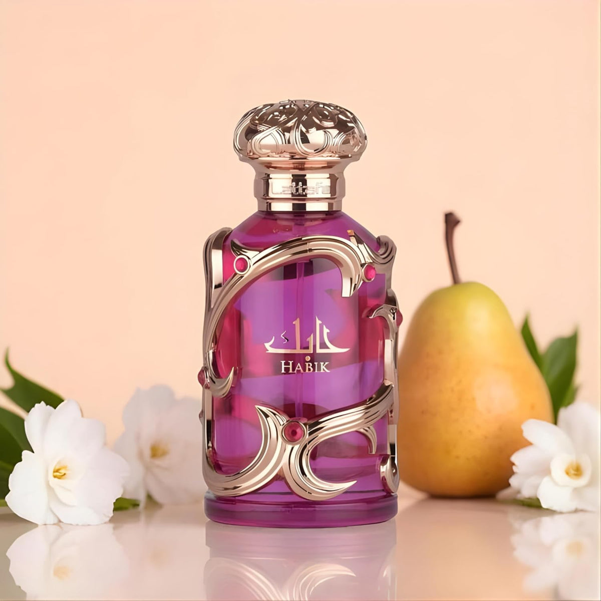 Lattafa Habik – Floral, Afrutado, Fresco, Almizclado – Eau de Parfum en Aerosol Fragancia de Larga Duración para Mujeres, 3.4 Onzas / 100 ml